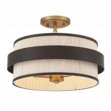 Minka-Lavery 3685-886 - 3 LIGHT SEMI FLUSH