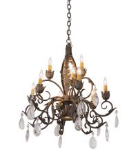 2nd Avenue Designs White 116318 - 26"W New Country French 9 LT Chandelier
