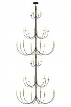 2nd Avenue Designs White 143565 - 78" Wide Cheal 40 Light Double Chandelier