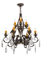 2nd Avenue Designs White 162815 - 26"W New Country French 9 LT Chandelier