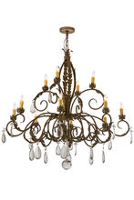 2nd Avenue Designs White 164238 - 50"W New Country French 12 LT Chandelier