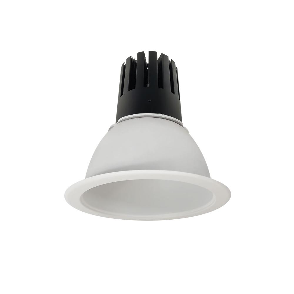 6" Sapphire III Round Open Reflector, 2500lm, 3500K, Narrow Flood Optic, Matte Powder White