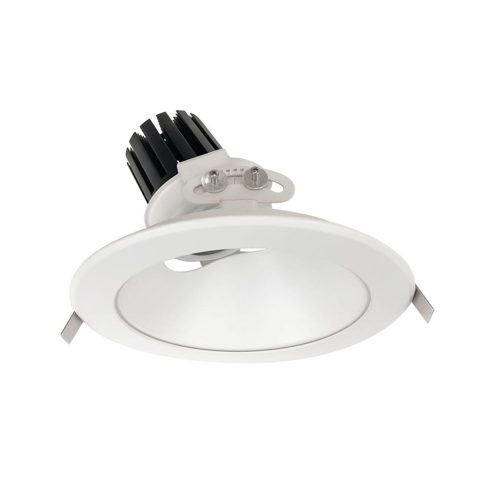 8" Sapphire III Round Adjustable Reflector, 3500lm, 4000K, Spot Optic, Matte Powder White