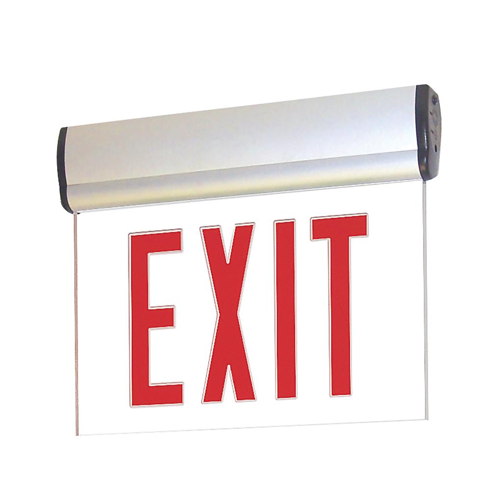 EXIT ADJ AC 1F RED/CLR ALUM