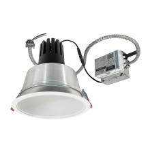 Nora NCR3-81L630FC01MPW - 8" Sapphire III Retrofit, Matte Powder White Reflector/Matte Powder White Flange, 120V; 0-10V
