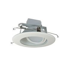 Nora NLCBC-66935XMPW - 6" Cobalt Adjustable LED Retrofit, 1200lm / 14W, 3500K, Matte Powder White Reflector / Matte