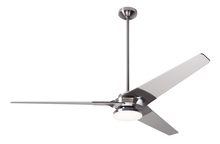 Modern Fan Co. TOR-BN-62-GY-272-002 - Torsion Fan; Bright Nickel Finish; 62" Graywash Blades; 20W LED; Fan Speed and Light Control (3-