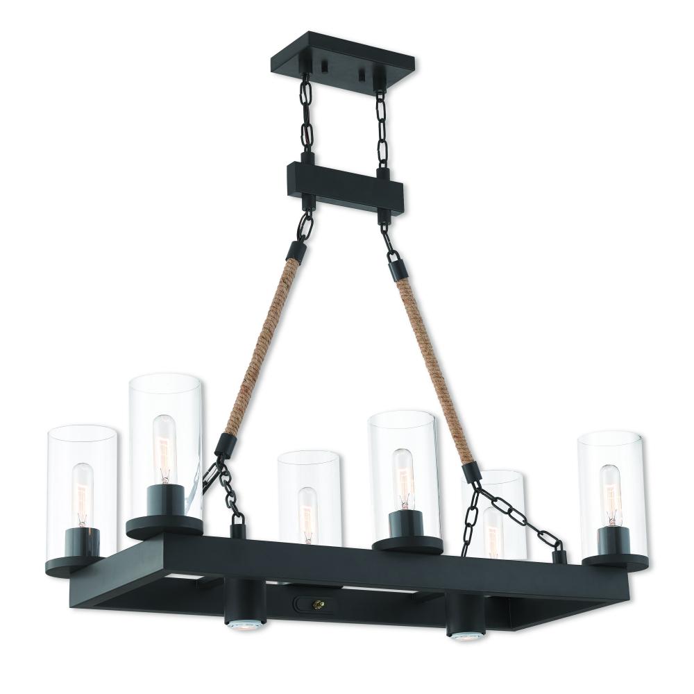 8 Lt BZ Linear Chandelier