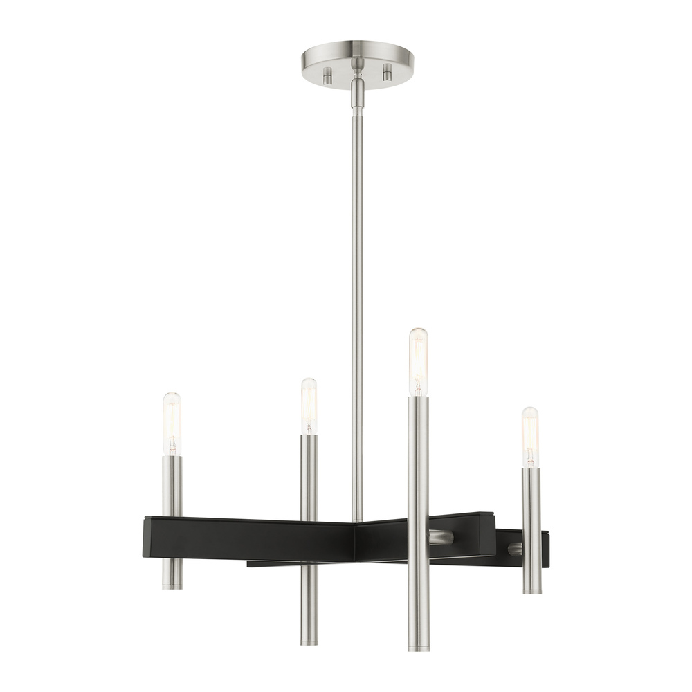 4 Lt Brushed Nickel Chandelier