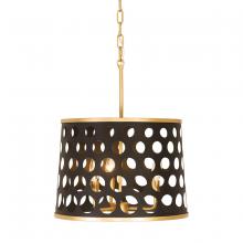 Varaluz 346P03MBFG - Bailey 3-Lt Pendant/Semi-Flush - Matte Black/French Gold