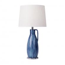 Varaluz 395T01BAYLU - Avesta 1-Lt Ceramic Table Lamp - Apothecary Gray/Blue Lustro