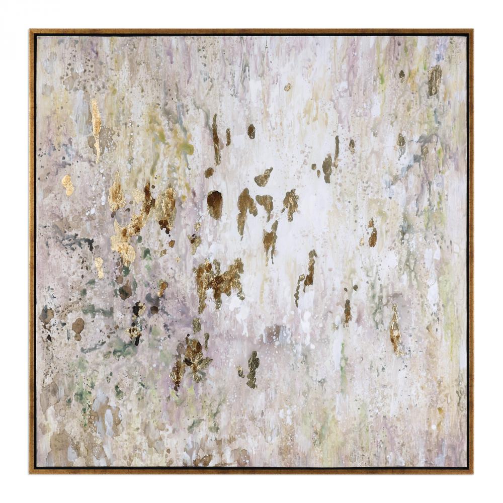 Uttermost Golden Raindrops Hand Painted Canvas