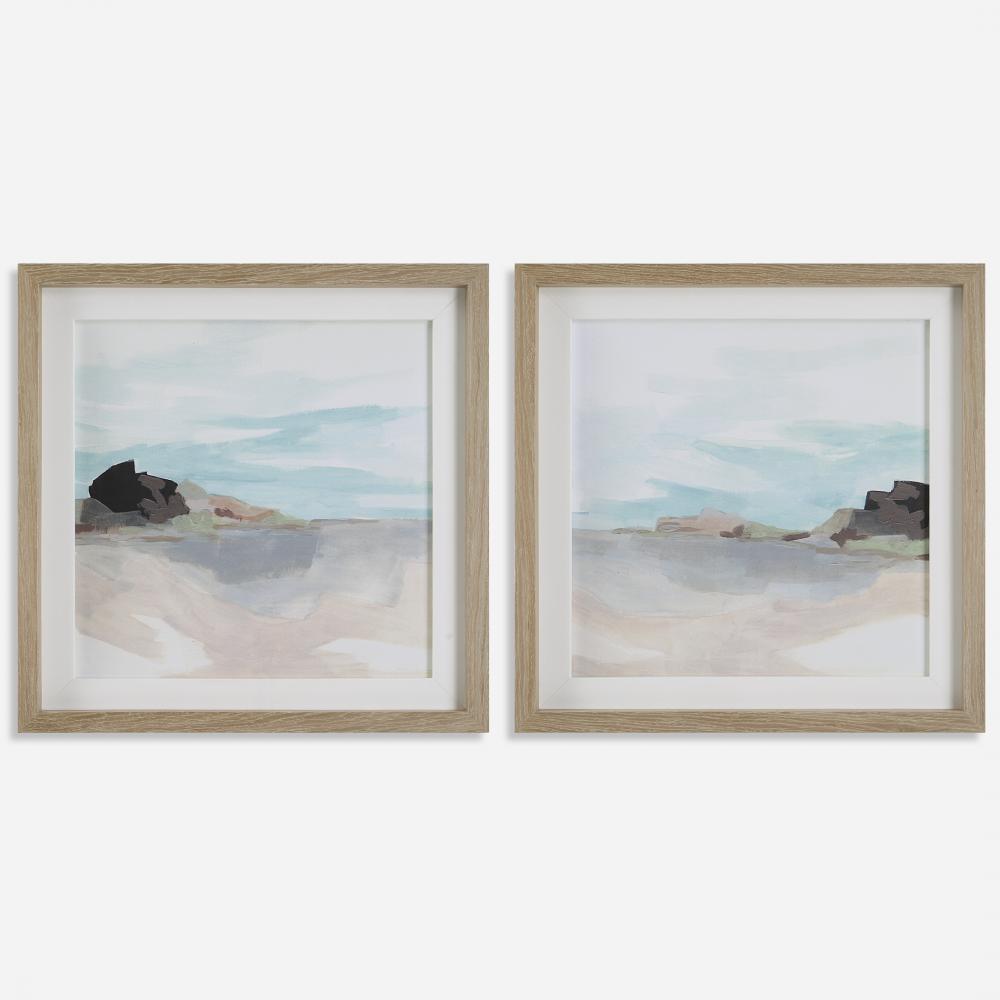 Uttermost Glacial Coast Framed Prints, S/2