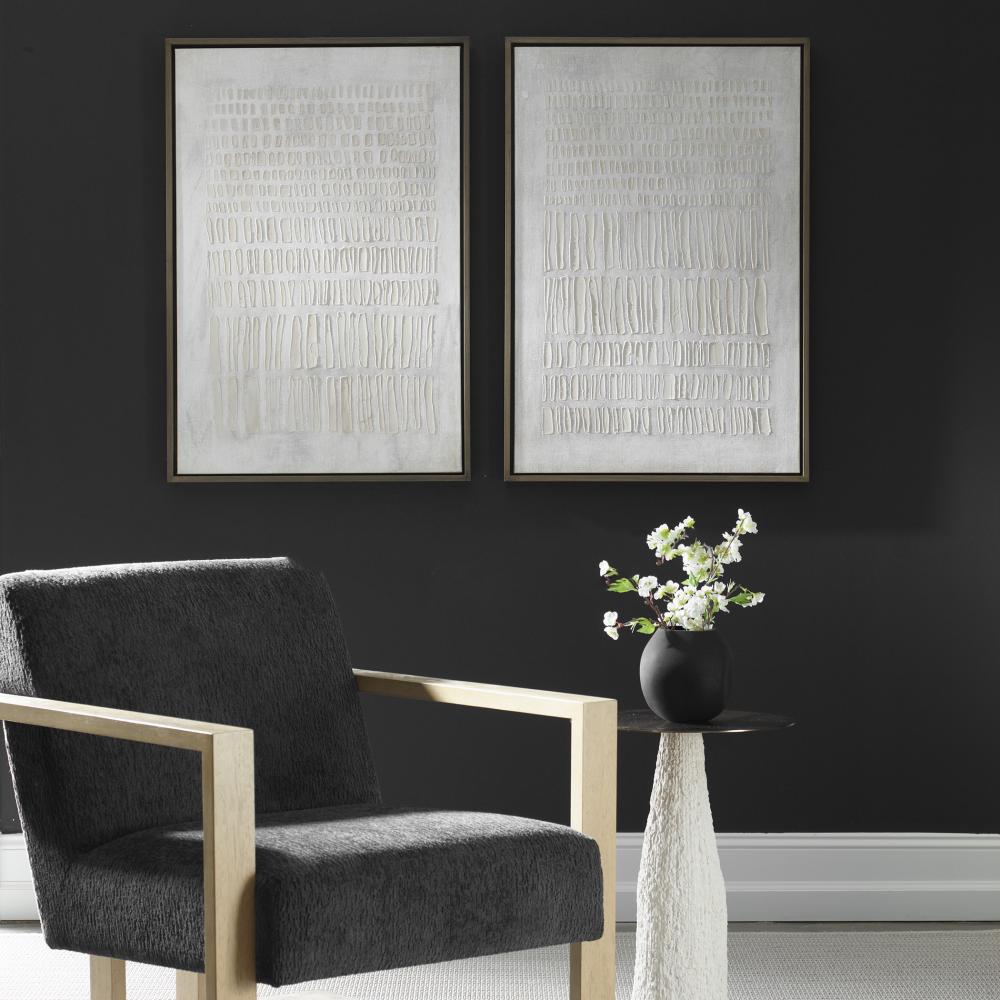 Uttermost Social Theory Framed Canvases, S/2