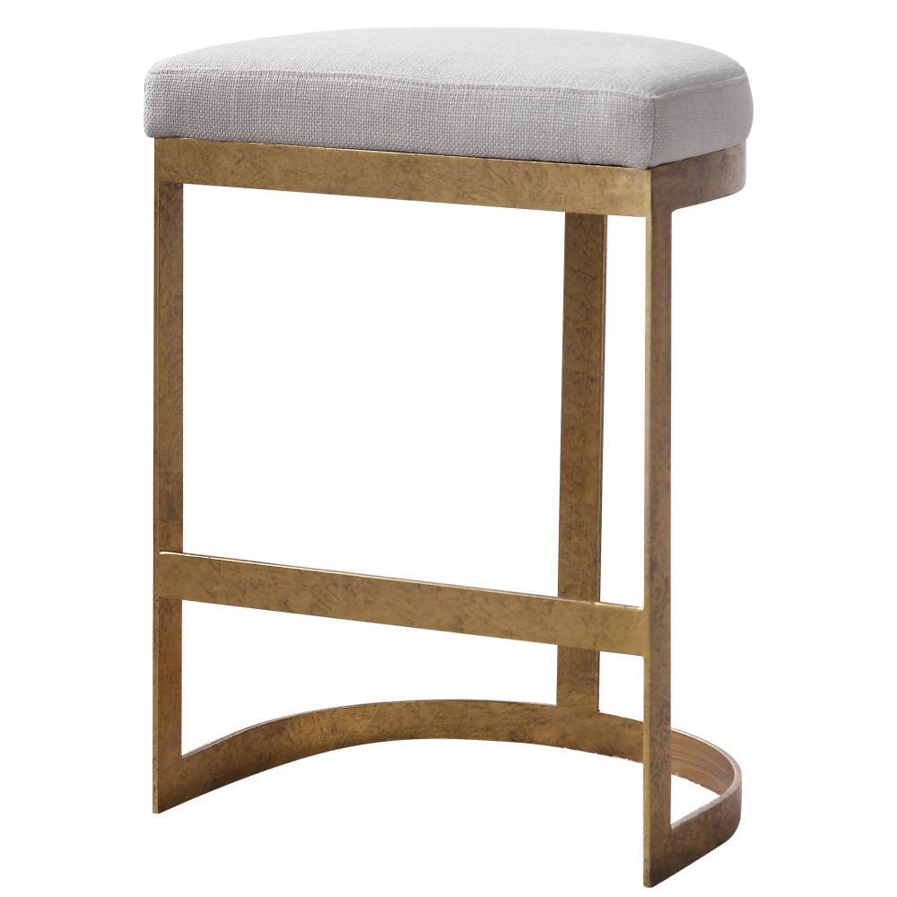 Uttermost Ivanna Counter Stool, Gold - Beige