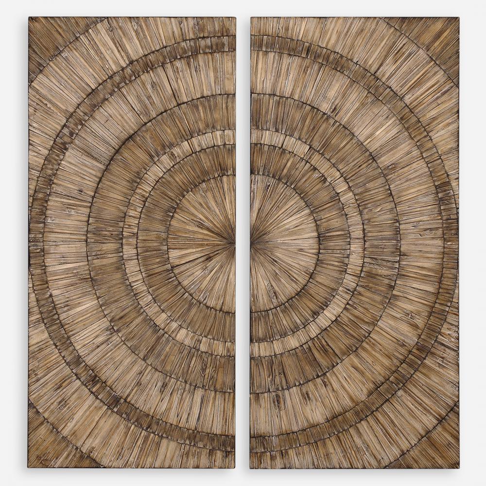 Uttermost Lanciano Wood Wall Panels, S/2