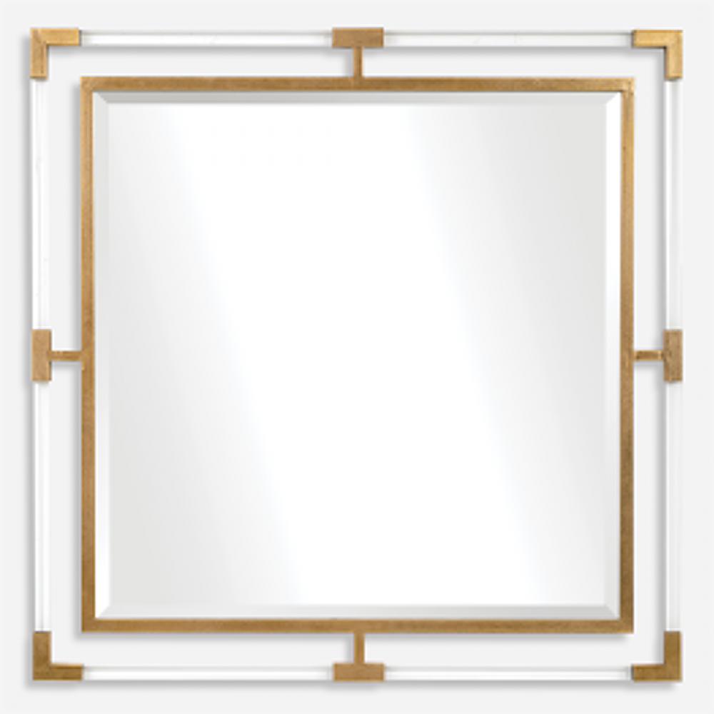 Uttermost Balkan Square Mirror, Gold