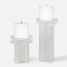 Uttermost 18054 - Uttermost Crystal Pillar Candleholders, S/2