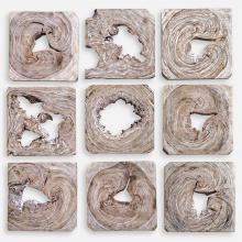 Uttermost 04177 - Uttermost Bahati Wood Wall Decor, Whitewashed, S/9
