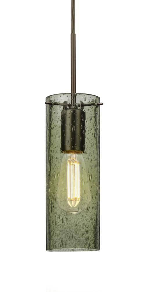 Besa, Juni 10 Pendant For Multiport Canopy, Moss Bubble, Bronze, 1x4W LED Filament