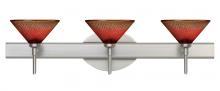 Besa Lighting 3SW-117681-SN - Besa Wall Kona Satin Nickel Sunset 3x40W G9