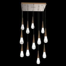 Hammerton CHB0078-12-FB-C-C01-L3 - Raindrop Square 12pc Multi-Pendant