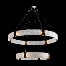 Hammerton CHB0042-2D-BB-SG-CA1-L1 - Two Tier Parallel Ring Chandelier-2D-Burnished Bronze