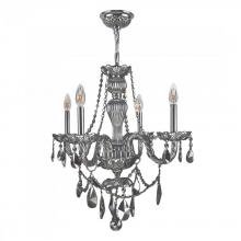 Worldwide Lighting Corp W83095C23-CH - Provence Collection 4 Light Chrome Finish and Chrome Crystal Chandelier 23" D x 25" H Medium