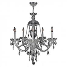 Worldwide Lighting Corp W83101C25-CL - Provence 5-Light Chrome Finish and Clear Crystal Chandelier 25 in. Dia x 28 in. H Large
