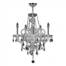 Worldwide Lighting Corp W83102C20-CL - Provence 5-Light Chrome Finish and Clear Crystal Chandelier 20 in. Dia x 22 in. H Medium