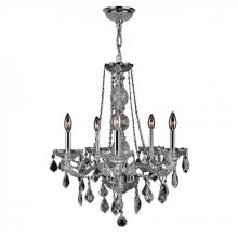 Worldwide Lighting Corp W83104C21-CL - Provence 5-Light Chrome Finish and Clear Crystal Chandelier 21 in. Dia x 26 in. H Medium