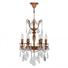 Worldwide Lighting Corp W83320FG15 - Versailles 6-Light French Gold Finish and Clear Crystal Mini Chandelier 15 in. Dia x 22 in. H