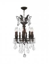 Worldwide Lighting Corp W83332F14 - Versailles 8-Light dark Bronze Finish and Clear Crystal Chandelier 14 in. Dia x 23 in. H Mini