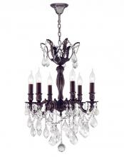 Worldwide Lighting Corp W83333F19 - Versailles 6-Light dark Bronze Finish and Clear Crystal Chandelier 19 in. Dia x 25 in. H Medium
