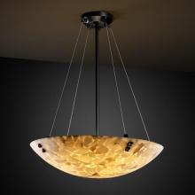 Justice Design Group ALR-9662-35-MBLK-F4 - 24" Pendant Bowl w/ Large Square w/ Point Finials