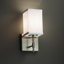Justice Design Group FAB-8411-15-WHTE-NCKL - Union 1-Light Wall Sconce (Short)