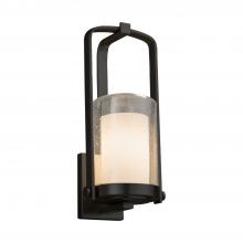 Justice Design Group FSN-7581W-10-OPAL-MBLK - Atlantic Small Outdoor Wall Sconce