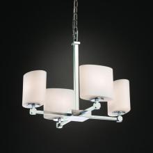 Justice Design Group FSN-8420-30-OPAL-CROM - Tetra 5-Light Chandelier