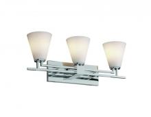 Justice Design Group FSN-8703-40-OPAL-DBRZ - Aero 3-Light Bath Bar