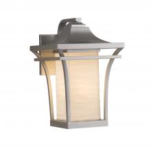 Justice Design Group PNA-7524W-WAVE-NCKL - Summit Large 1-Light LED Outdoor Wall Sconce