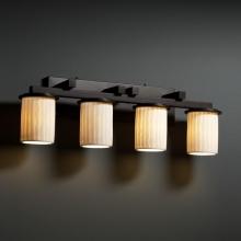 Justice Design Group POR-8774-10-WFAL-CROM - Dakota 4-Light Straight-Bar Bath Bar