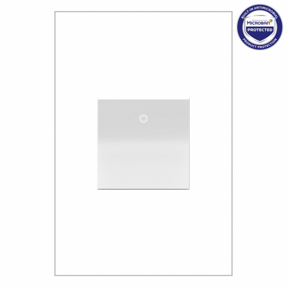 adorne 20A 4-Way Paddle Switch, White, with Microban