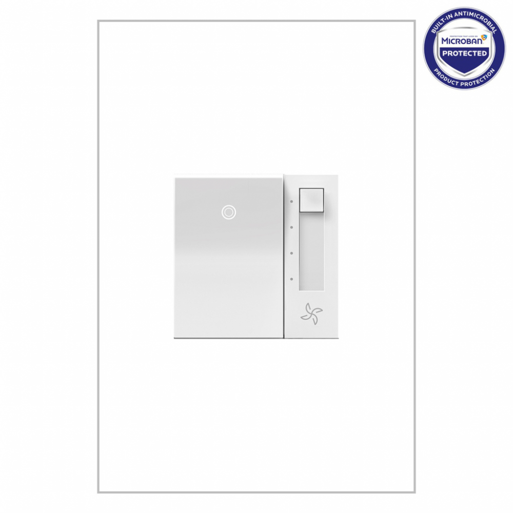 adorne Paddle Fan Speed Control Switch, White, with Microban