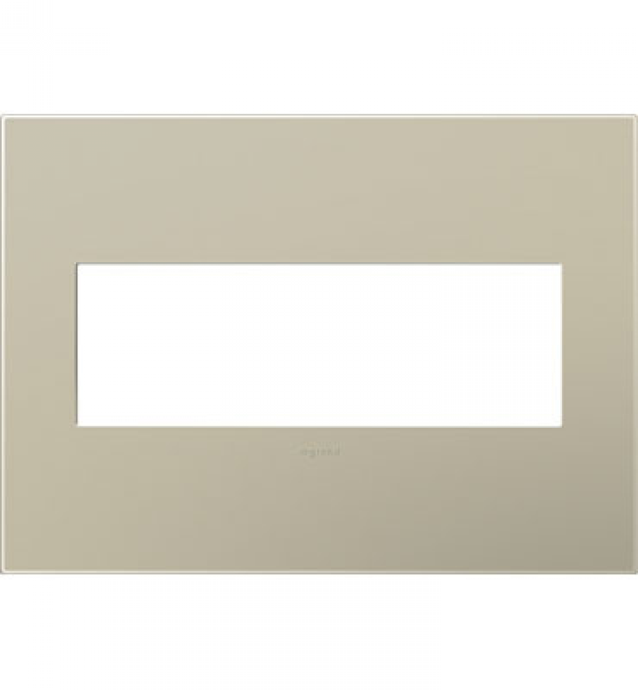 adorne Titanium Three-Gang Screwless Wall Plate