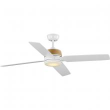 Progress P250097-028-30 - Schaffer II Collection 56 in. Four-Blade Modern Organic Ceiling Fan with Integrated LED Light