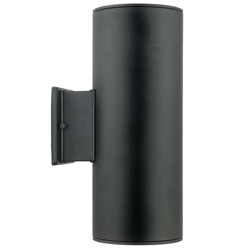 2 LT Outdoor Wall Light w/ Black Finish & Clear Glass