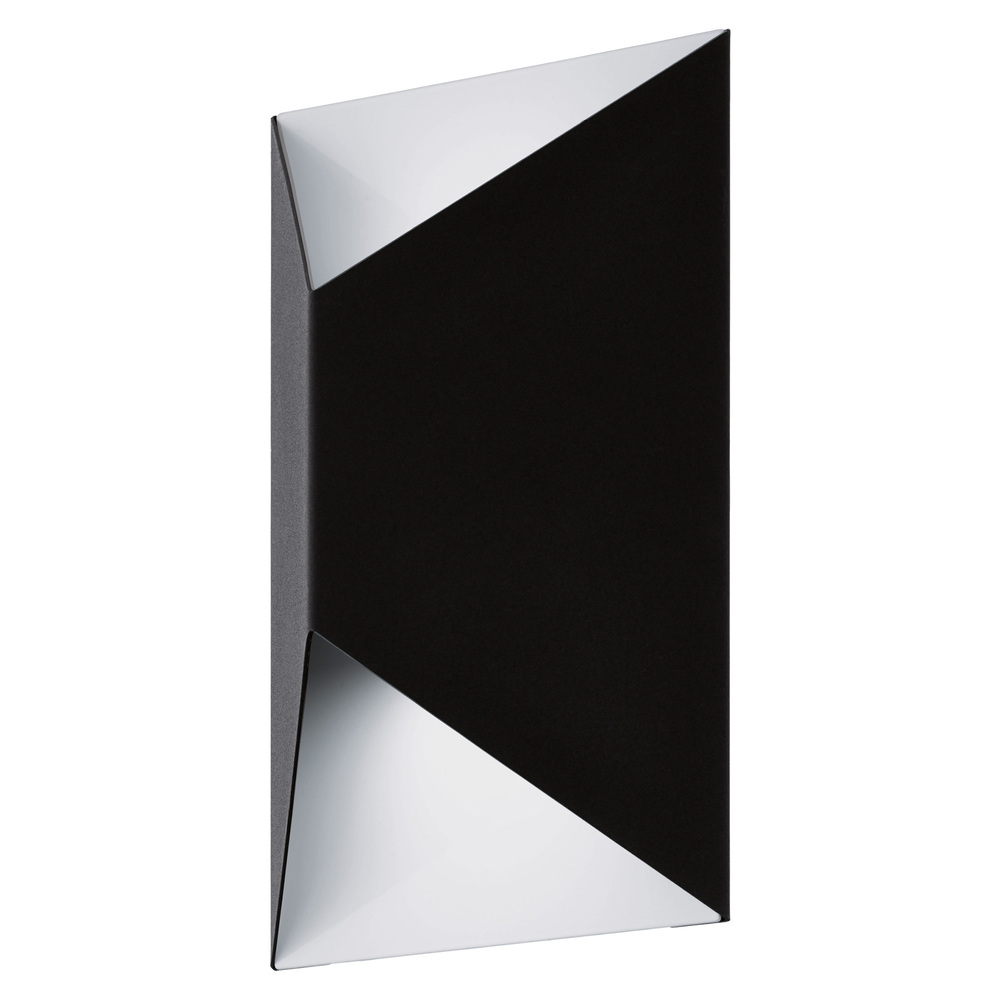 2 LT LED Wall Light w/ Matte Black & White Finish