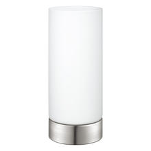 Eglo 202269A - 1 LT Table Lamp w/ Matte Nickel Finish & White Glass Shade