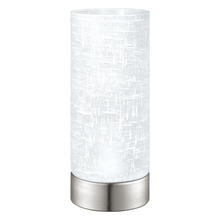 Eglo 202272A - 1 LT Table Lamp w/ Matte Nickel Finish & Cream Linen Shade