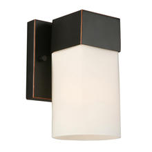 Eglo 202858A - 1 LT Wall Light w/ Oil Rubbed Bronze Finish & Frosted Glass Shade